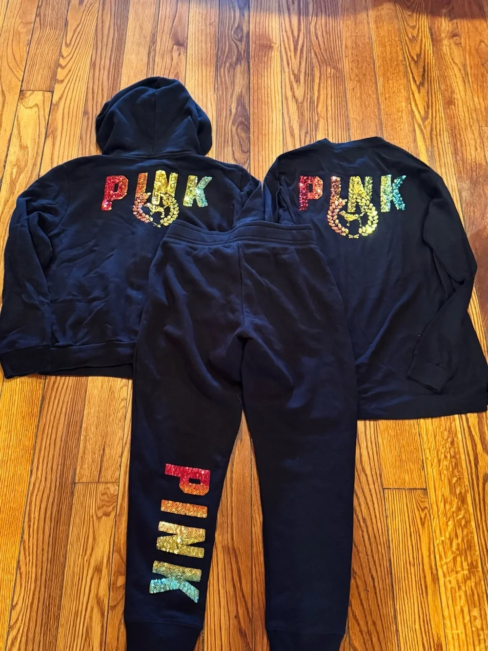 PINK Victoriaβs Secret Rainbow Bling 3 Piece Set - Picture 2 of 12